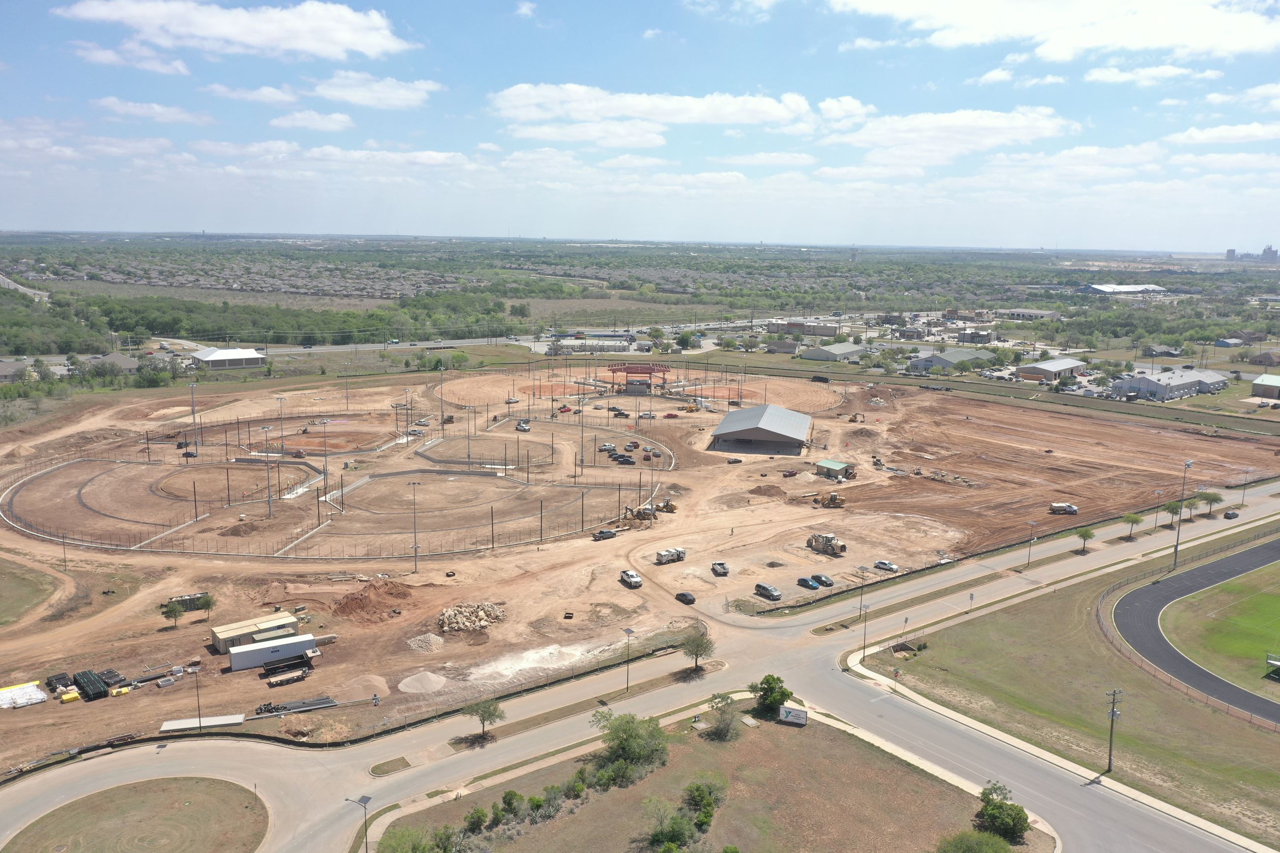 Buda Championship Park construction photograph published by the City of Buda