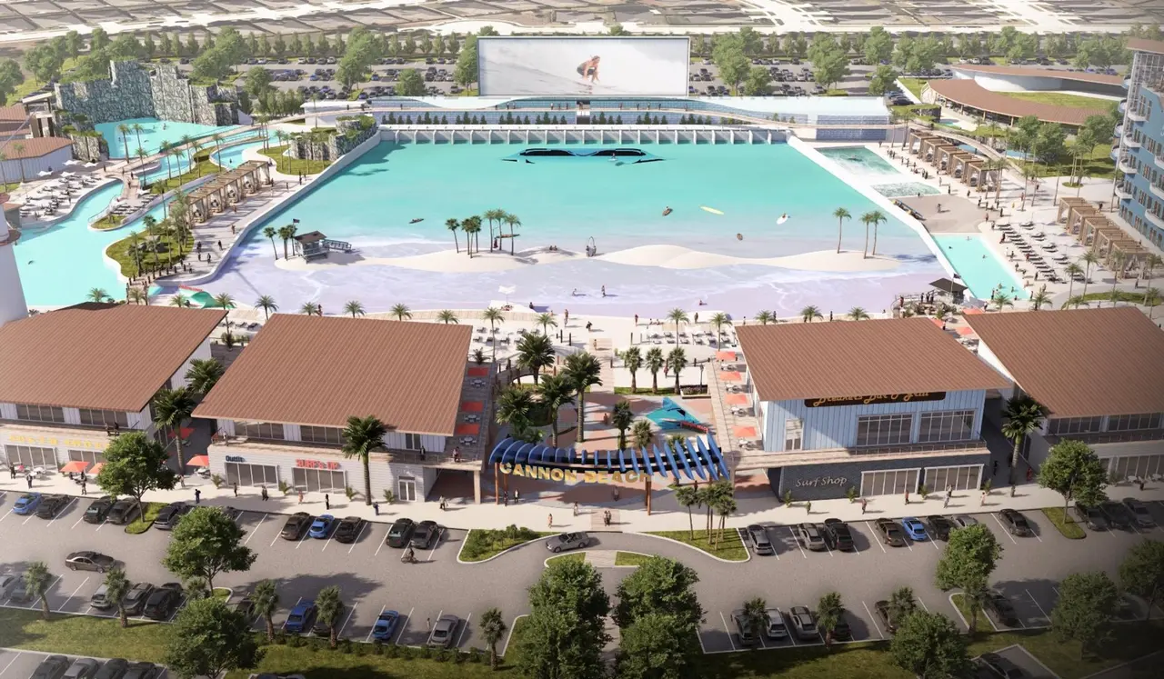 Concept rendering of Cannon Beach’s planned surf lagoon