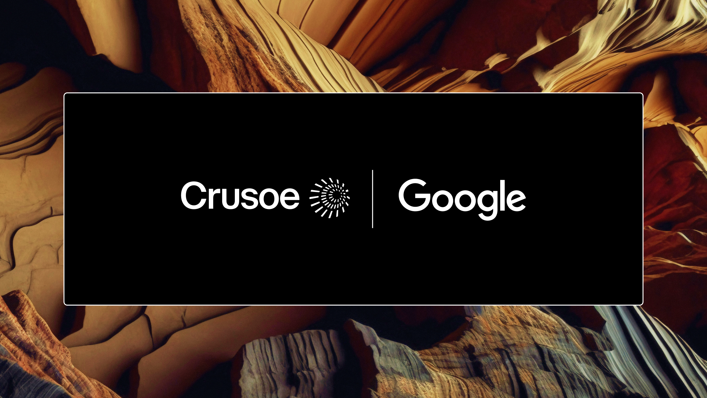 Crusoe and Google announcement artwork