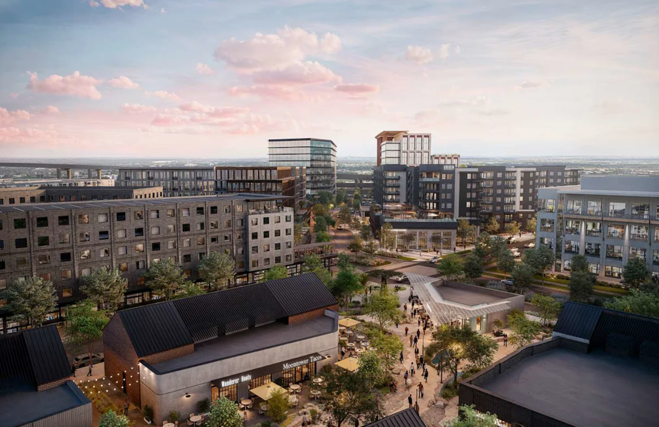Rendering of The District mixed-use development in Round Rock