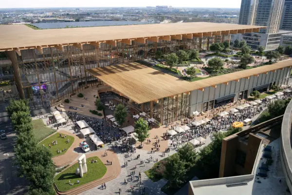 Architectural rendering of the George R. Brown convention center expansion