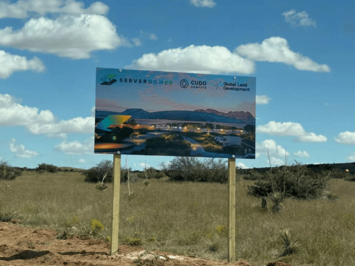 Hudspeth data-center project site sign