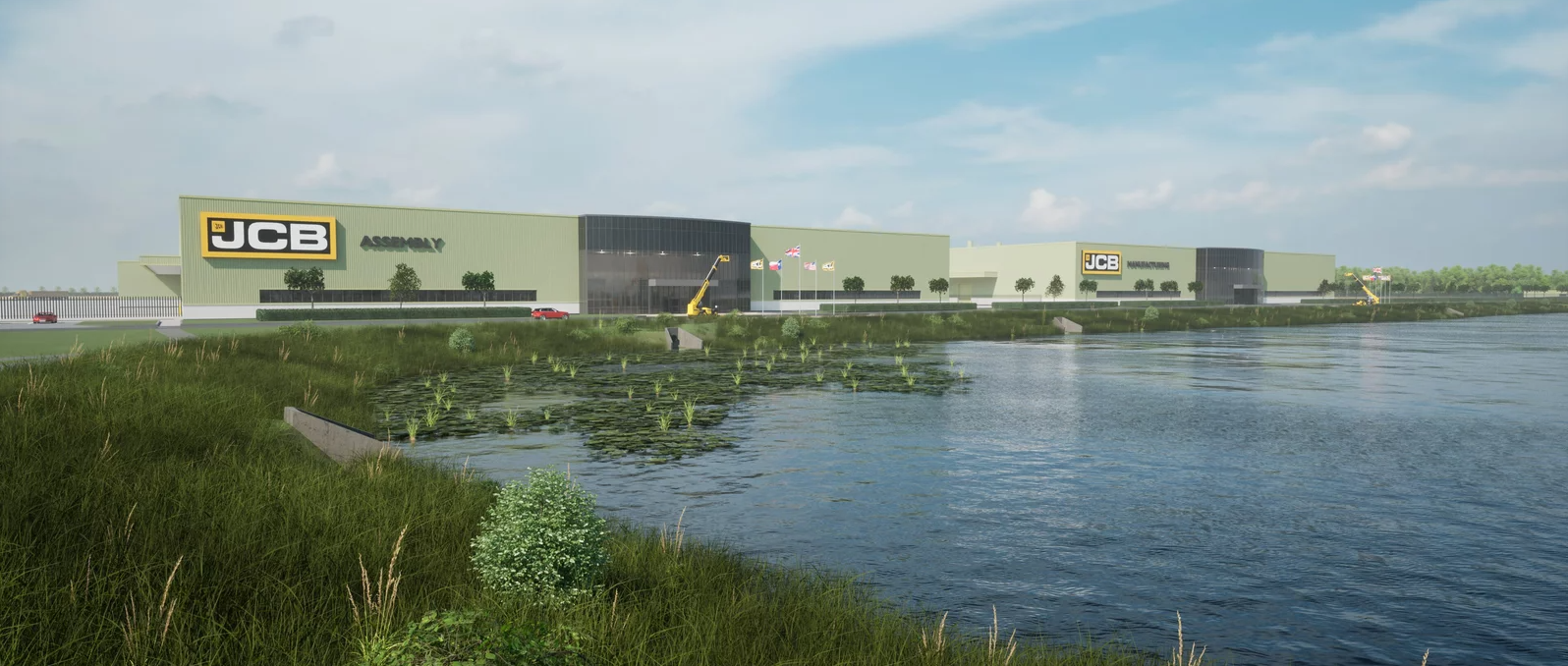 Rendering of JCB’s San Antonio factory
