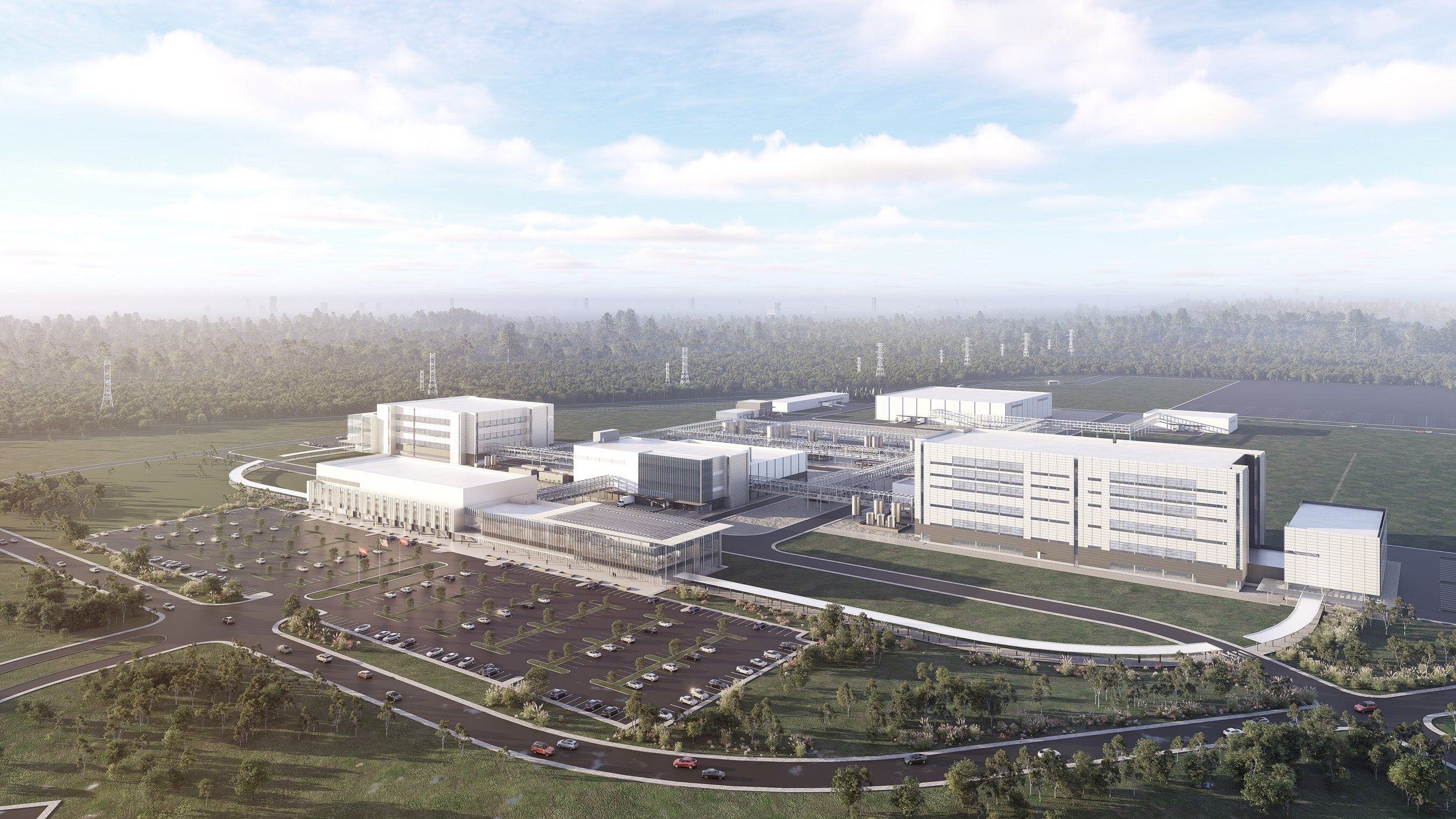 Rendering of Lilly’s planned manufacturing campus at Generation Park