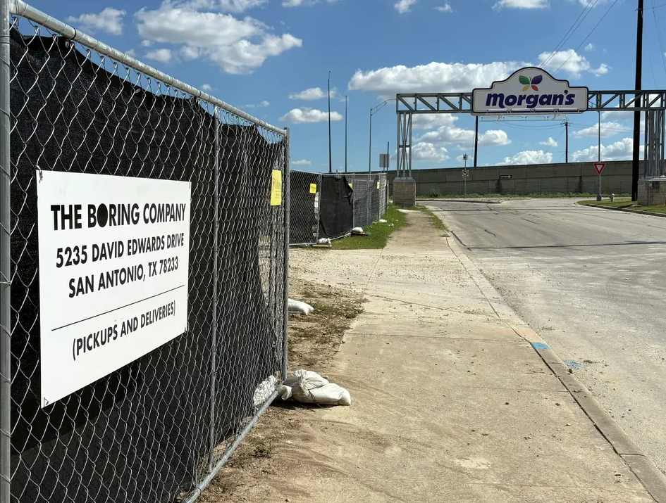 The Boring Company worksite beside Morgan’s Wonderland