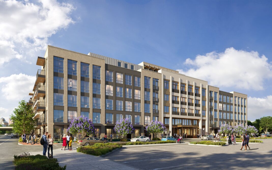 Rendering of The Dahl building frontage in Dallas