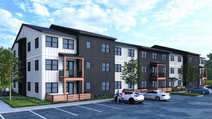 Exterior rendering of Local at Easton Park