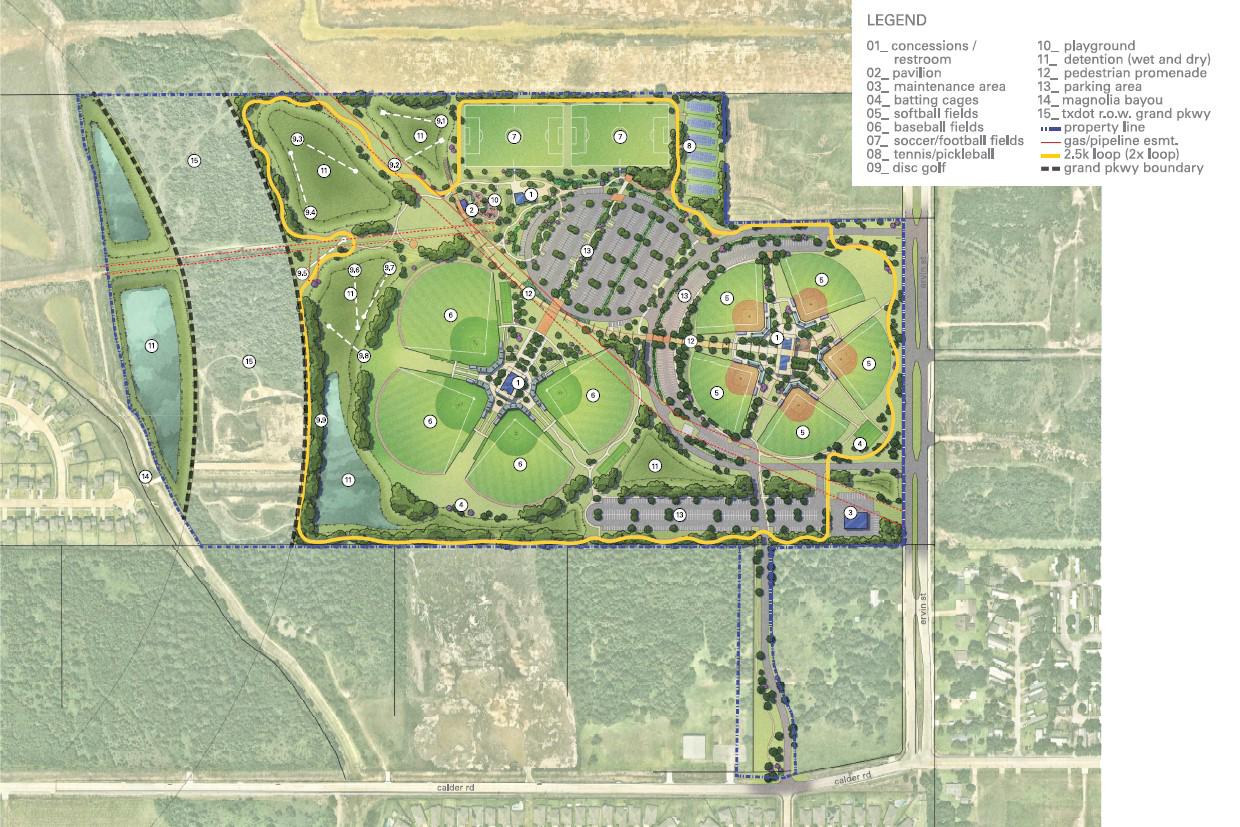 Park master-plan image: City of League City