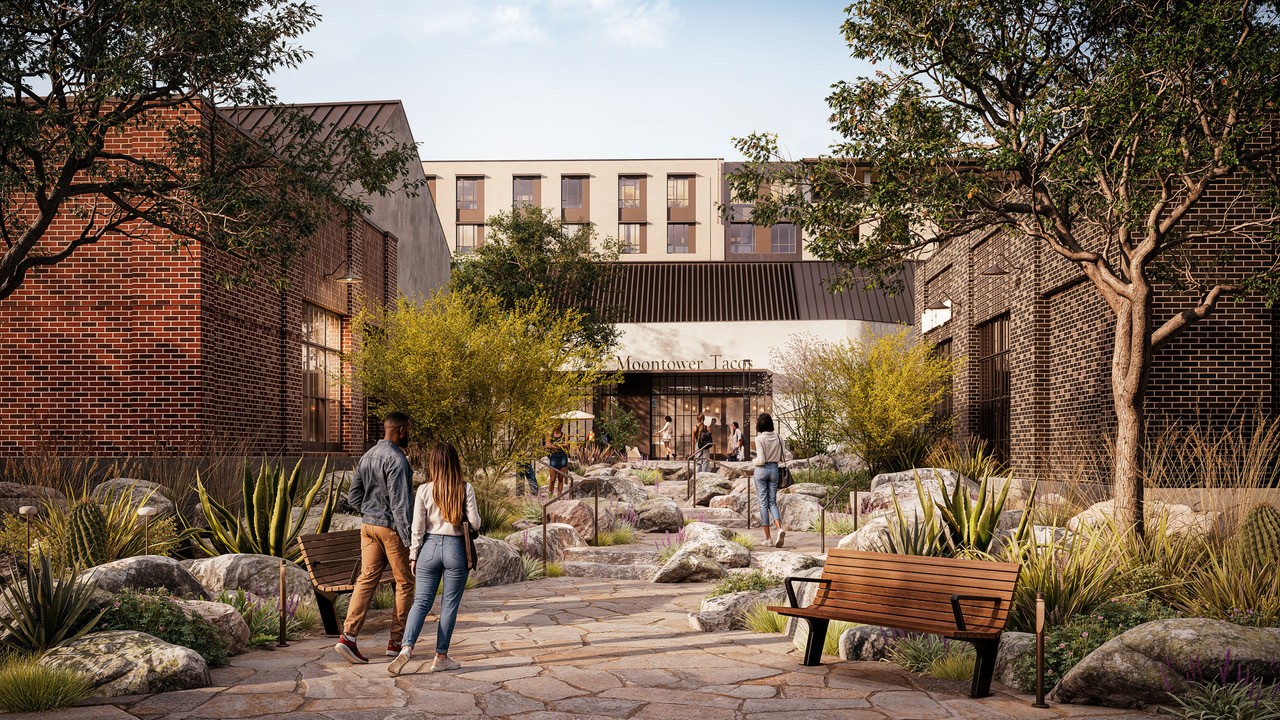 The District retail plaza rendering