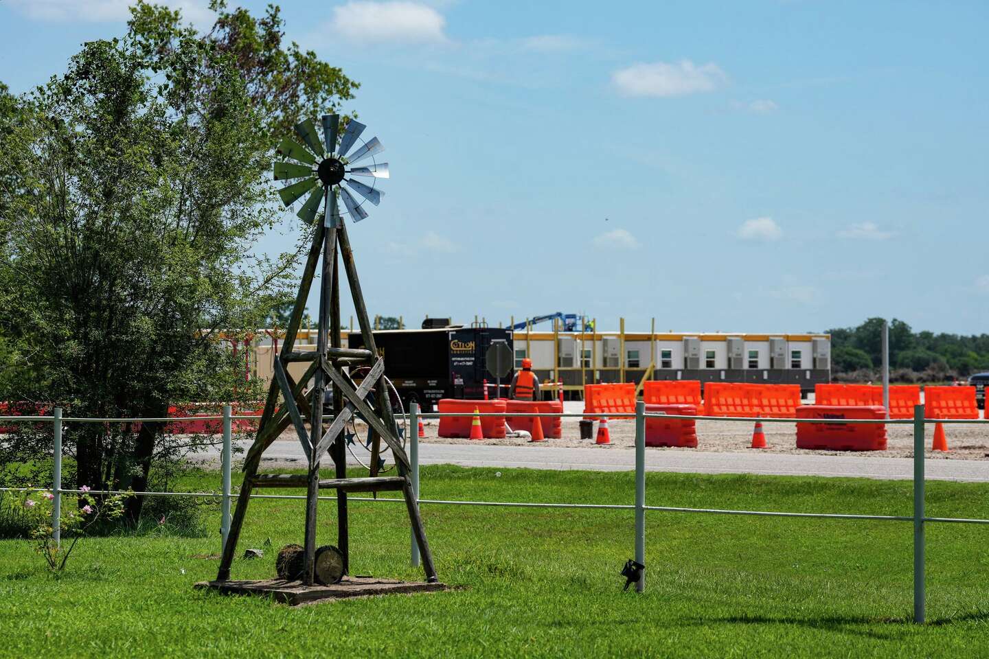 Construction at Amazon’s Project Eagle site in Boling, photographed July 31, 2026