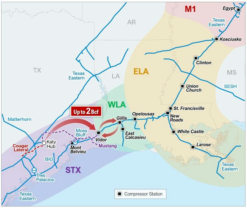 Proposed Katy to Gillis transportation corridor map