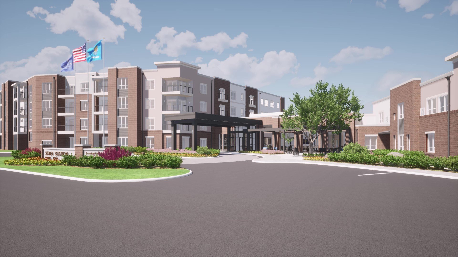 Reference image of senior-living accommodation; not a rendering of Ronin New Braunfels.