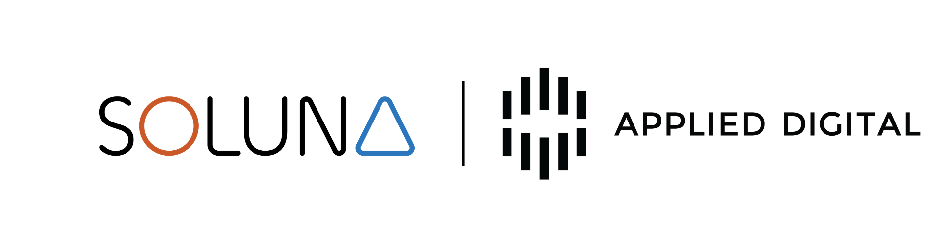 Company logos: Soluna and Applied Digital.
