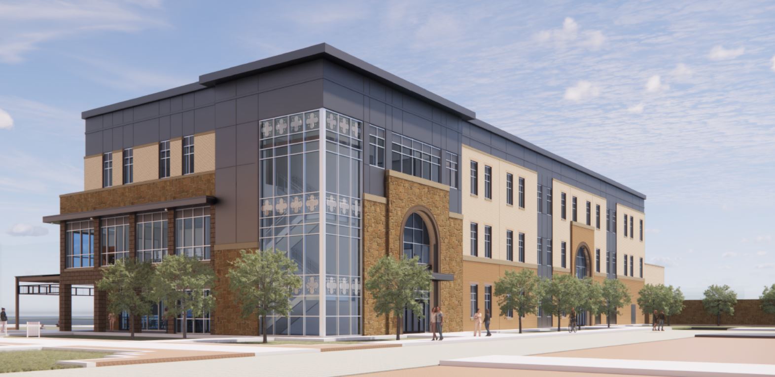Public Health and Education Building rendering: Joeris project page.