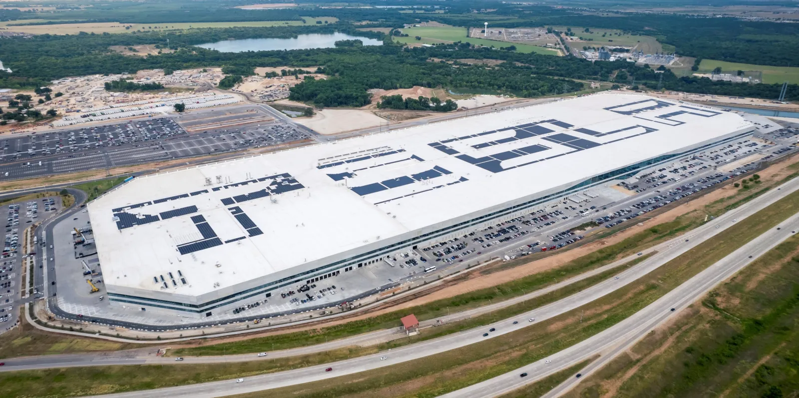 Tesla’s existing Gigafactory near Austin, shown as a reference image, not Project Crystal Sun