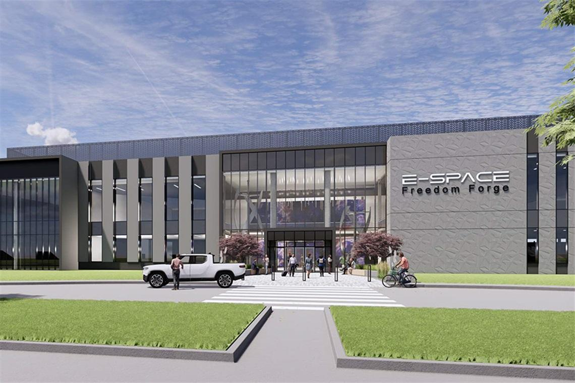 Rendering of E-Space Freedom Forge manufacturing facility
