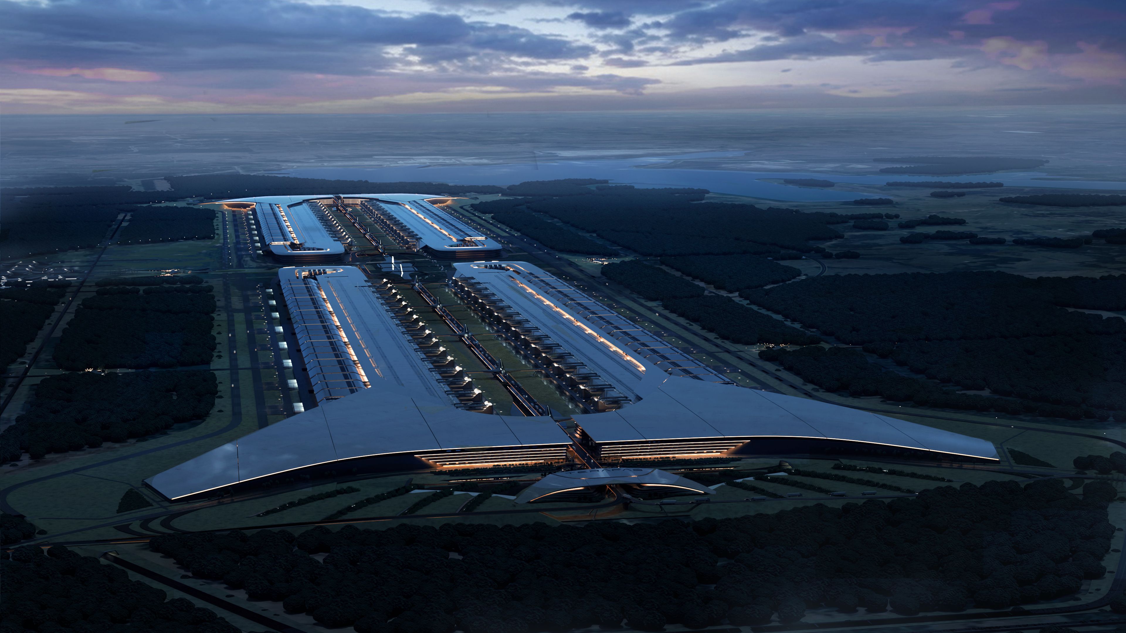 Publisher-supplied visualization of the proposed Terafab campus