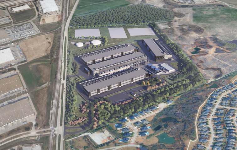 Concept rendering of the proposed PowerHouse Circle T campus in Westlake