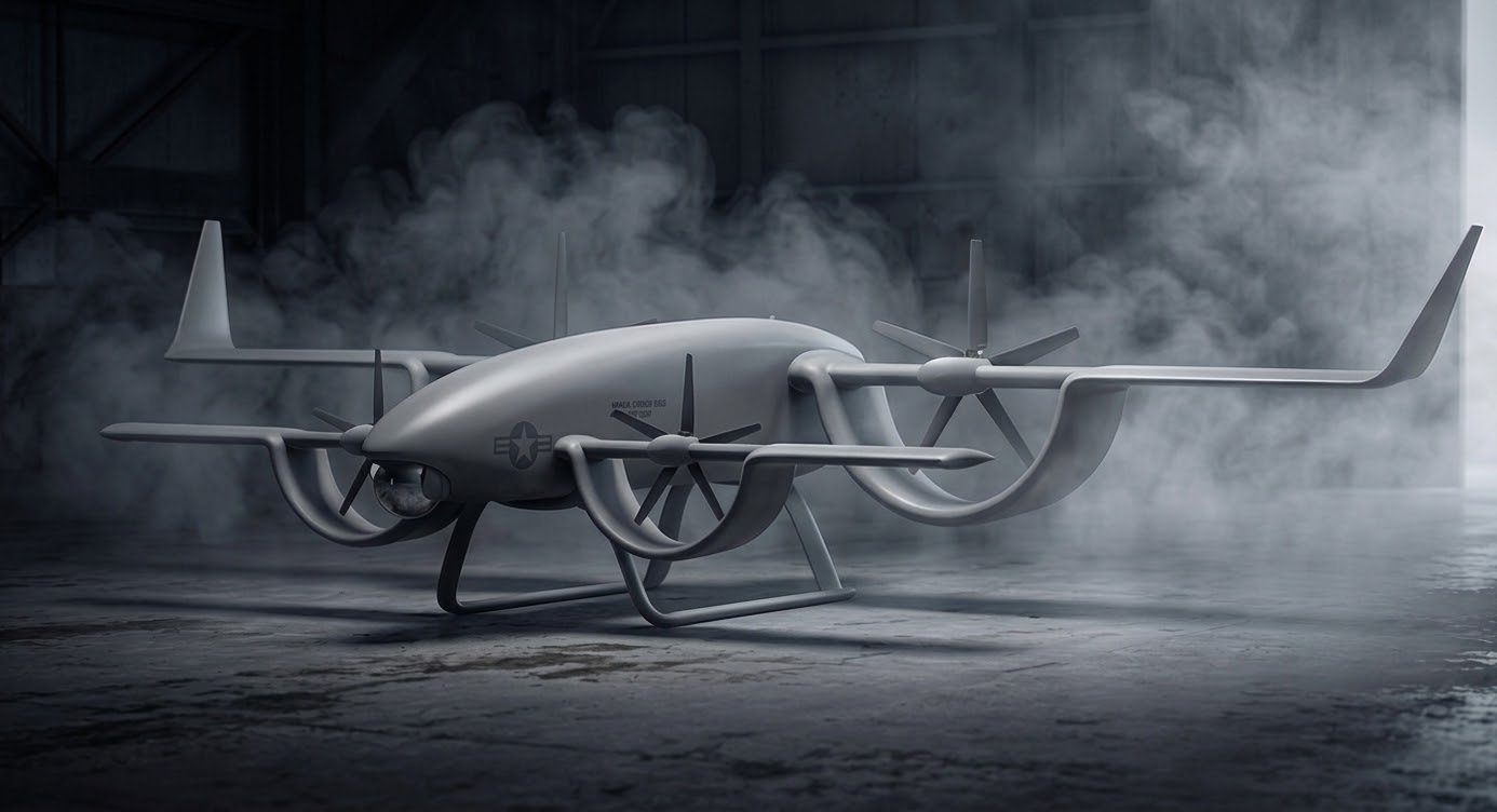 XMX Defense promotional aircraft rendering, not a rendering of the Mineral Wells construction project